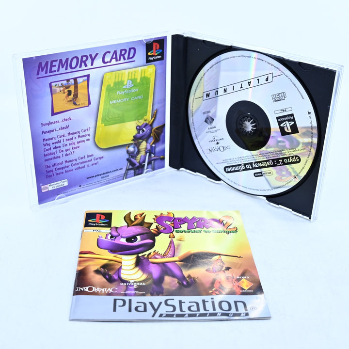 Spyro 2: Gateway to Glimmer - Sony Playstation 1 / PS1 Game + Manual - PAL