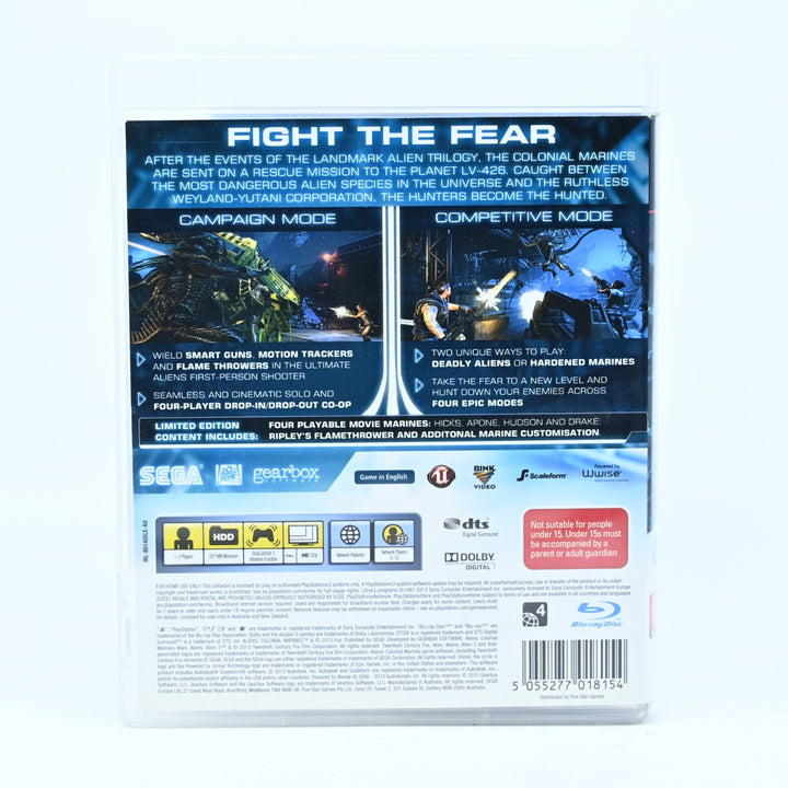 ALIENS Colonial Marines: Limited Edition - Sony Playstation 3 / PS3 Game