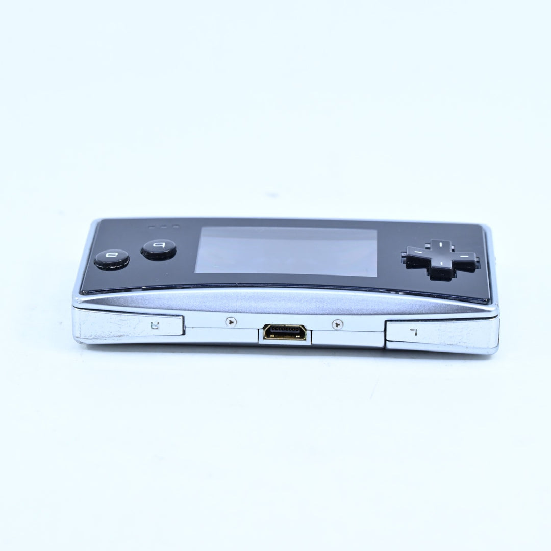 Black / Silver - OXY-001 - Nintendo Gameboy Micro Console / GBA Console - PAL
