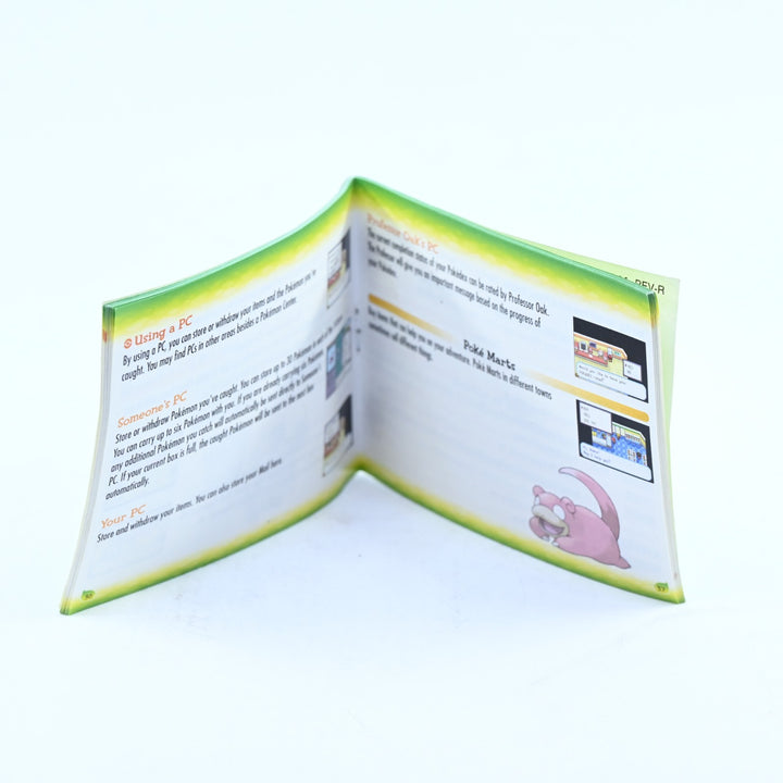 Pokemon LeafGreen Version Manual - AUS Print -  GBA Accessory - PAL - Leaf Green