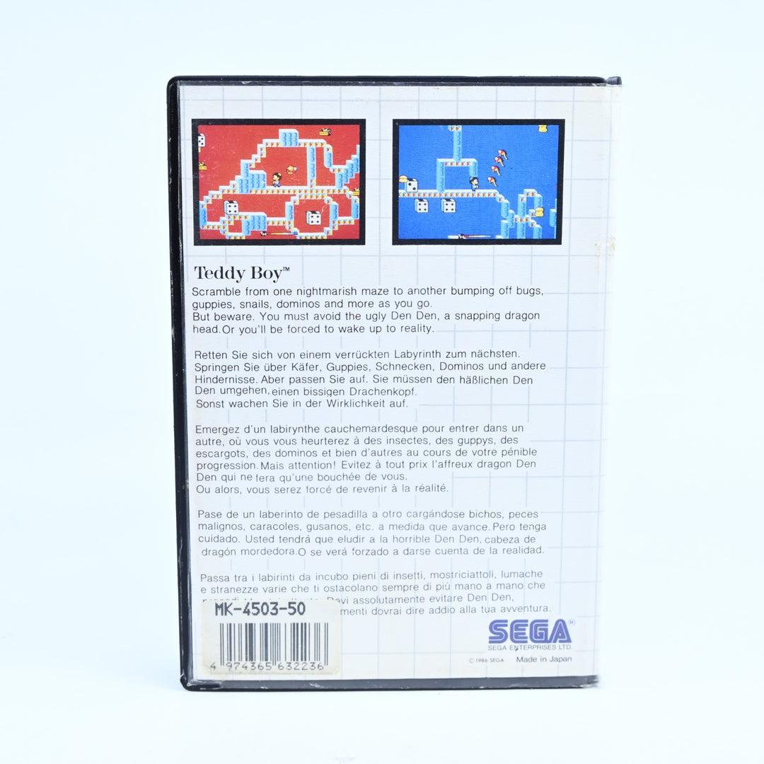 Teddy Boy - Sega Master System Game + Manual - PAL - FREE POST!