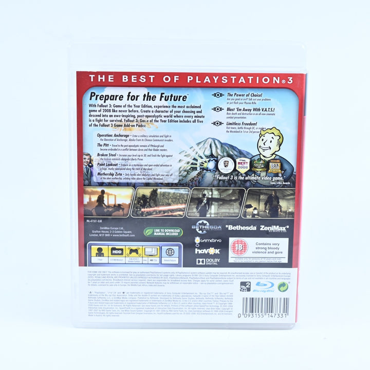 Fallout 3 - Game of the Year Edition - GOTY - Sony Playstation 3 / PS3 Game