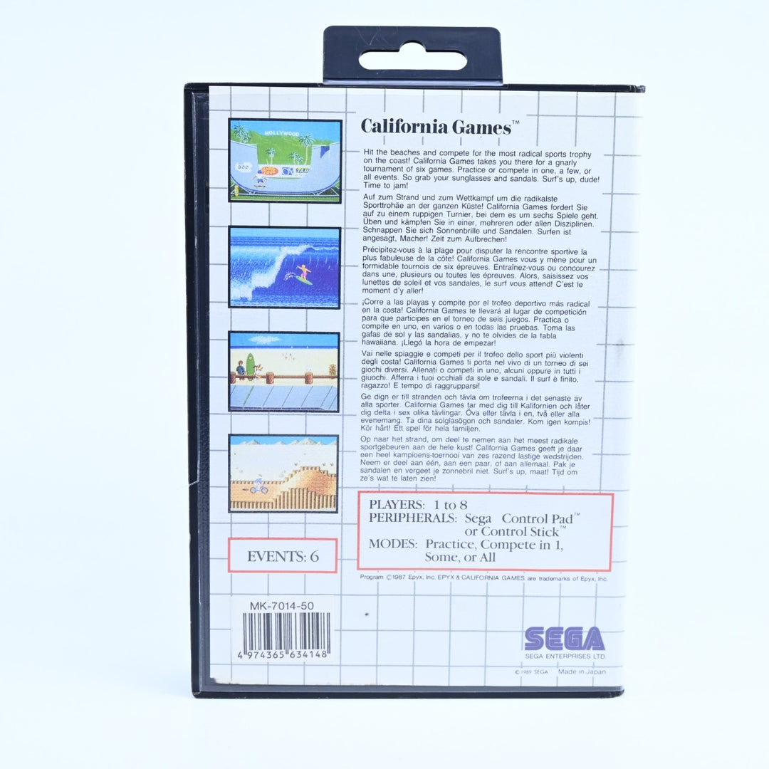 California Games - Sega Master System Game - No Manual - PAL - FREE POST!