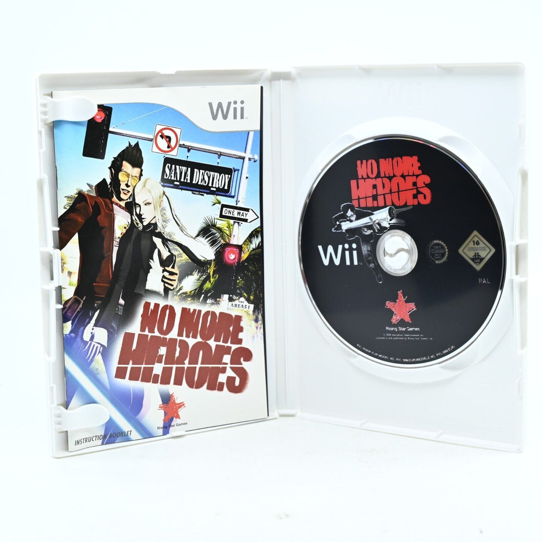 No More Heroes - Nintendo Wii Game + Manual - PAL - MINT DISC!