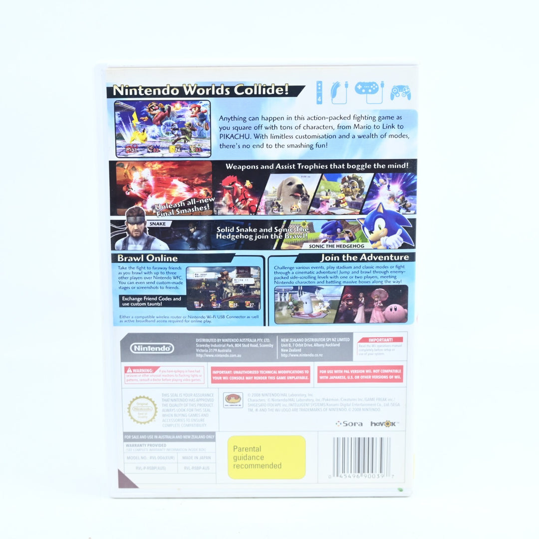 Super Smash Bros. Brawl - Nintendo Wii Game - No Manual - PAL - MINT DISC!