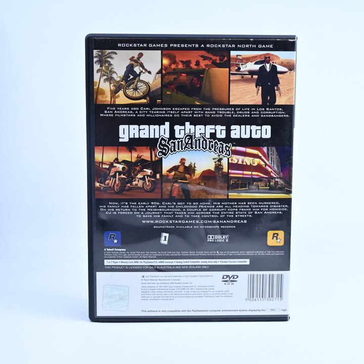 Grand Theft Auto San Andreas - Sony Playstation 2 / PS2 Game + Manual + Map