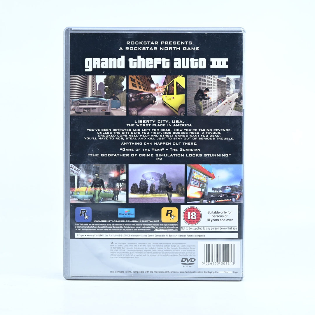 Grand Theft Auto III 3 - Sony Playstation 2 / PS2 Game - No Manual - PAL