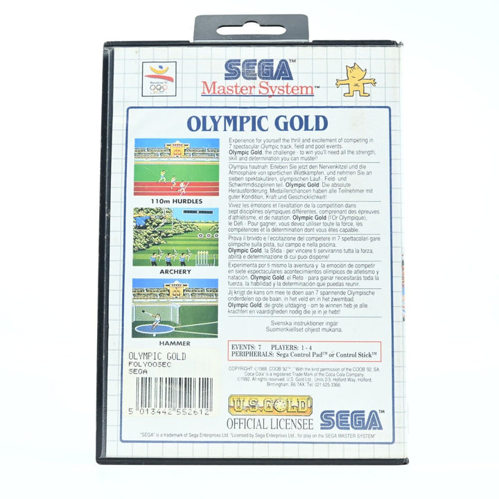 Olympic Gold - Sega Master System Game - PAL - FREE POST!