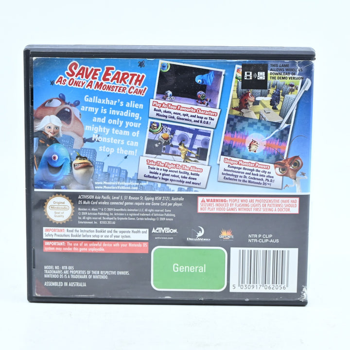 Monsters Vs Aliens - Nintendo DS Game - PAL - FREE POST!