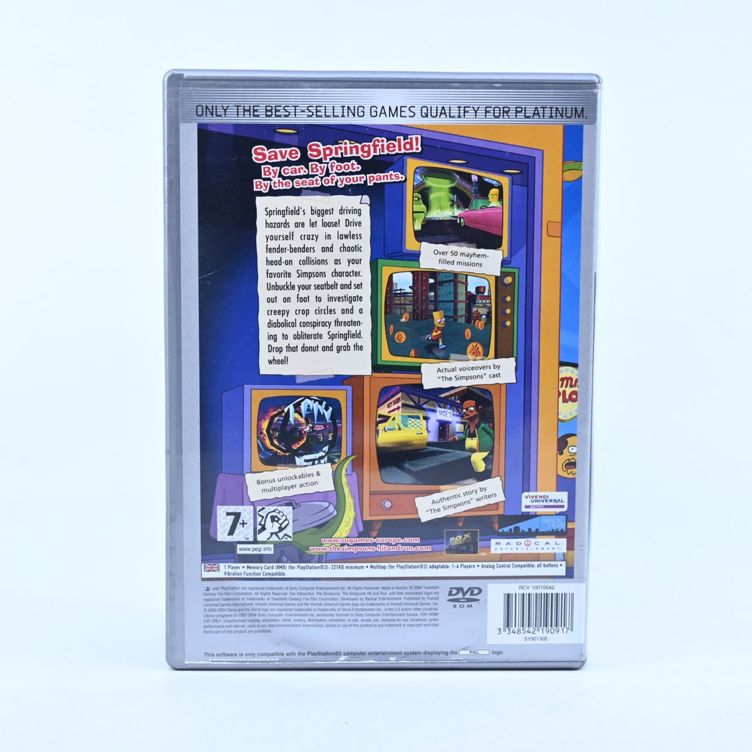 The Simpsons Hit & Run - PS2 Game - No Manual - PAL - MINT DISC!
