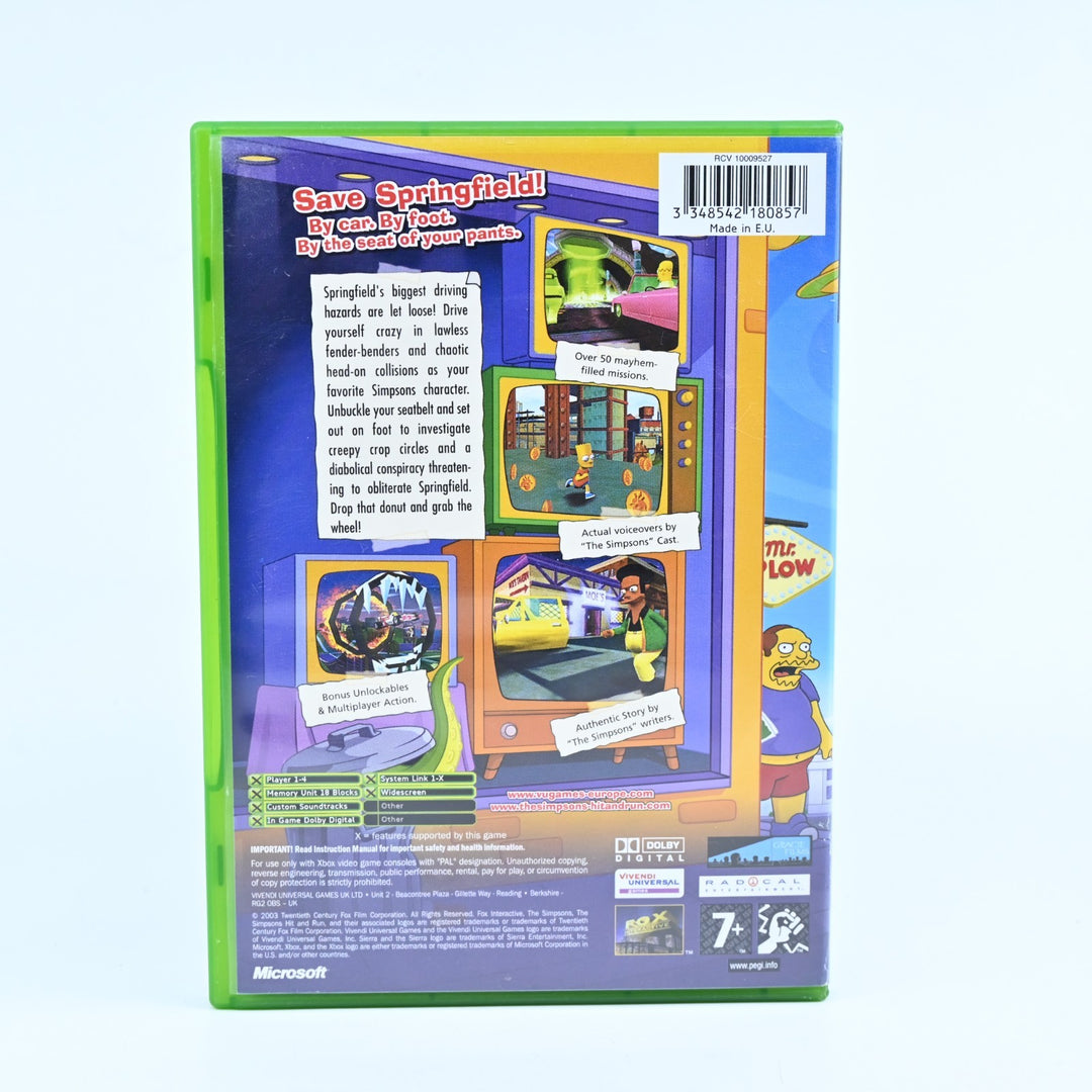 The Simpsons Hit & Run - Original Xbox Game + Manual - PAL - MINT DISC!