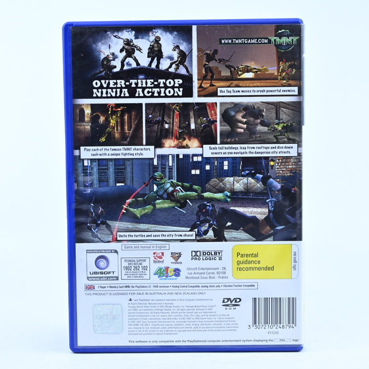 TMNT: Teenage Mutant Ninja Turtles - Sony Playstation 2 / PS2 Game + Manual