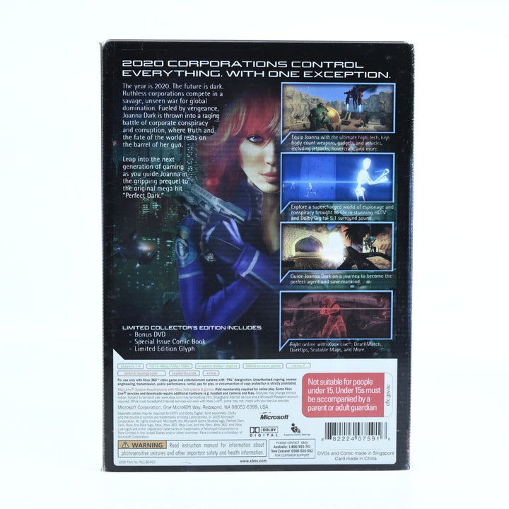 Perfect Dark Zero - Limited Collectors Edition - Xbox 360 Game + Manual - PAL -