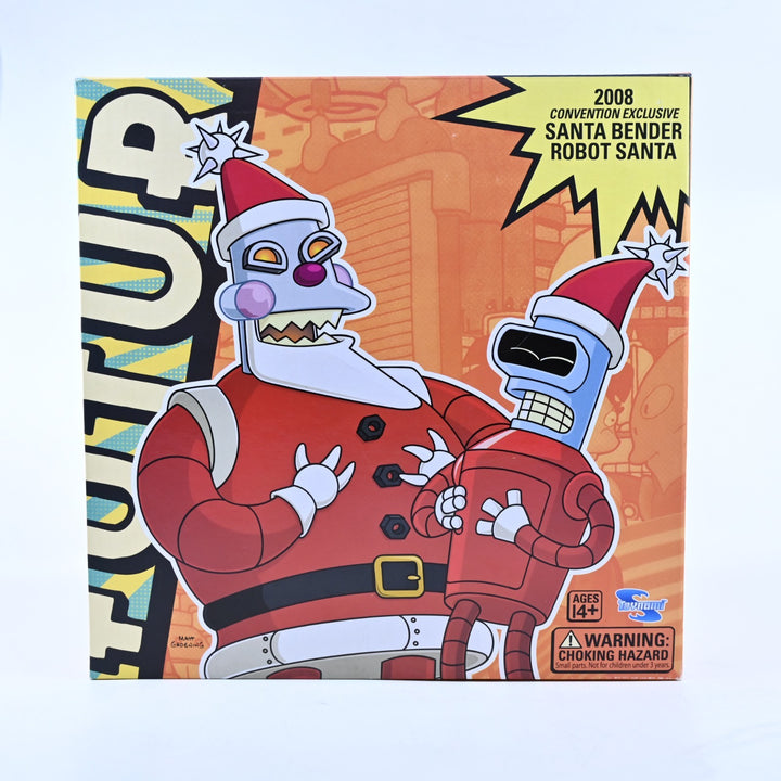 Santa Bender & Robot Santa - 2008 Convention Exclusive Futurama Toynami - Toy
