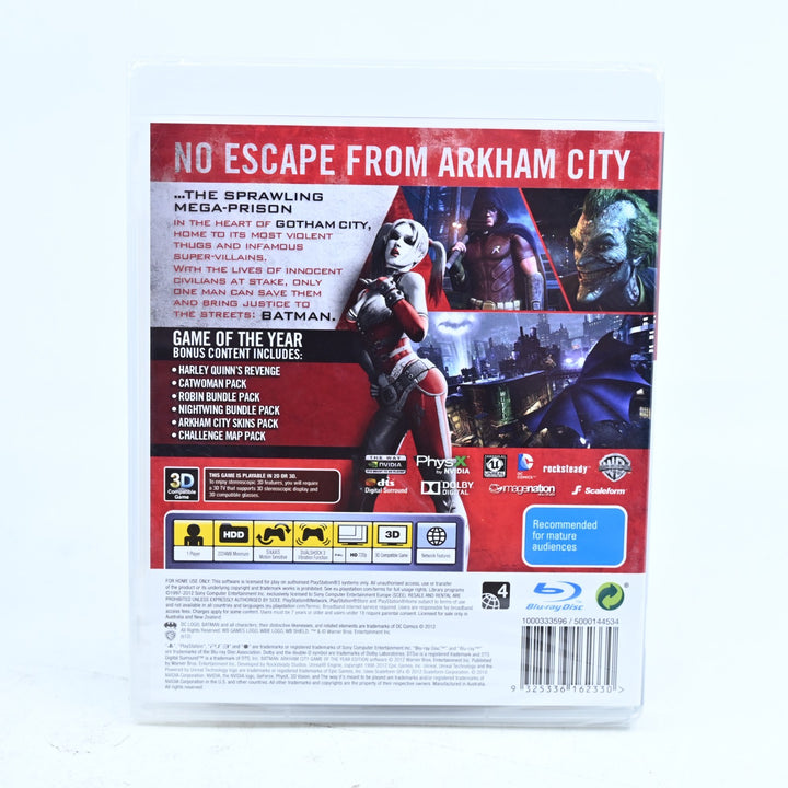 SEALED! Batman: Arkham City - GOTY Edition - Sony Playstation 3 / PS3 Game