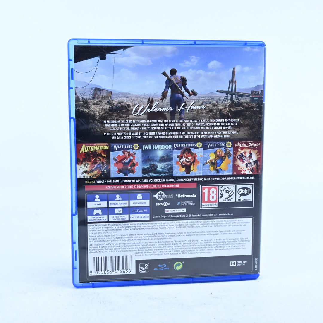 Fallout 4 - Game of the Year Edition - Sony Playstation 4 / PS4 Game - MINT DISC