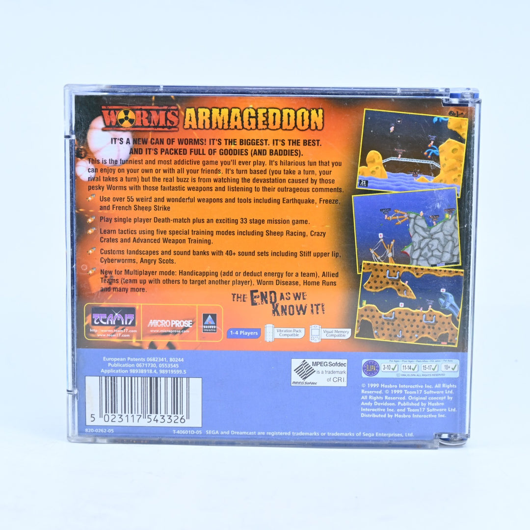 Worms Armageddon - Sega Dreamcast Game + Manual - PAL - MINT DISC!