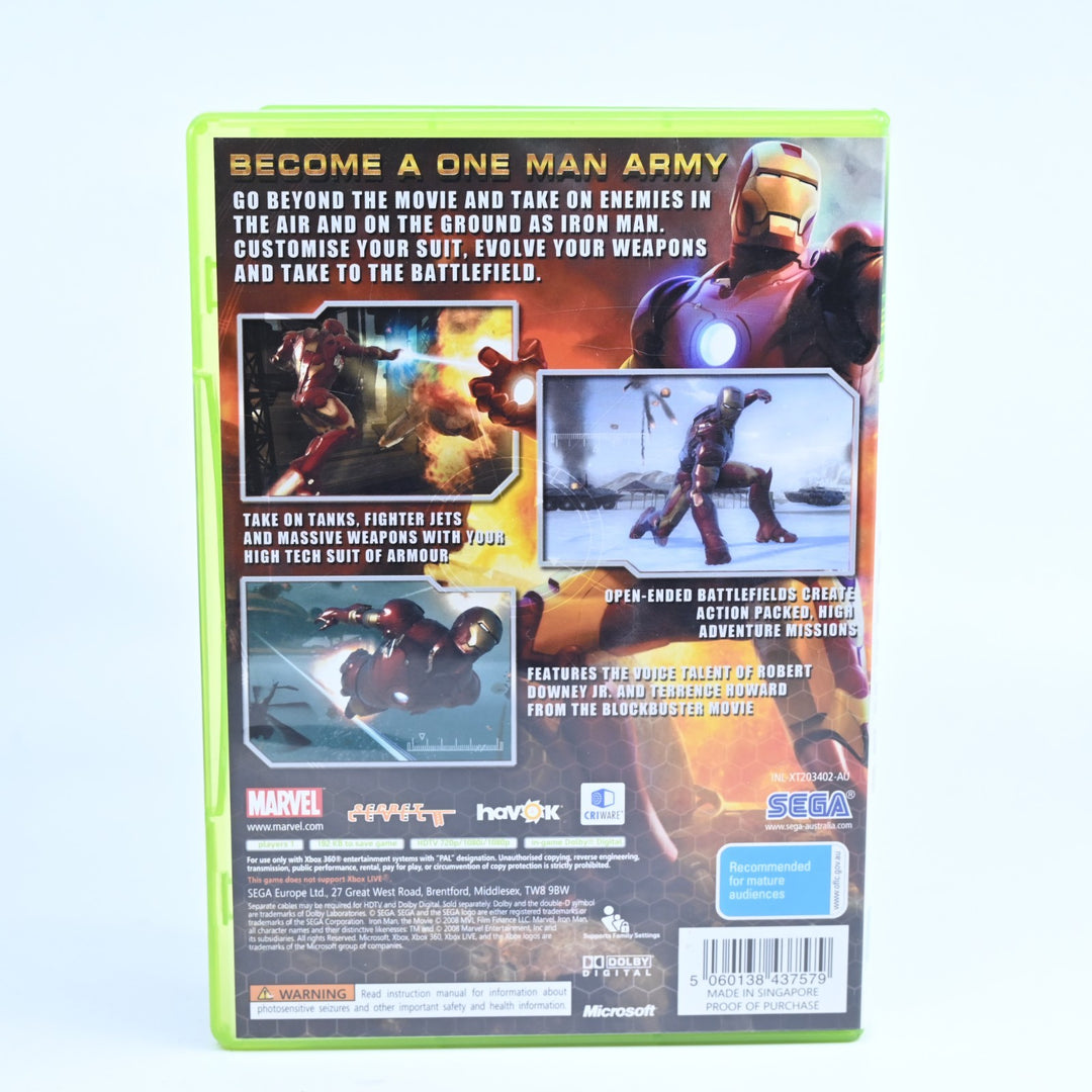 Iron Man - Xbox 360 Game + Manual - PAL - MINT DISC!
