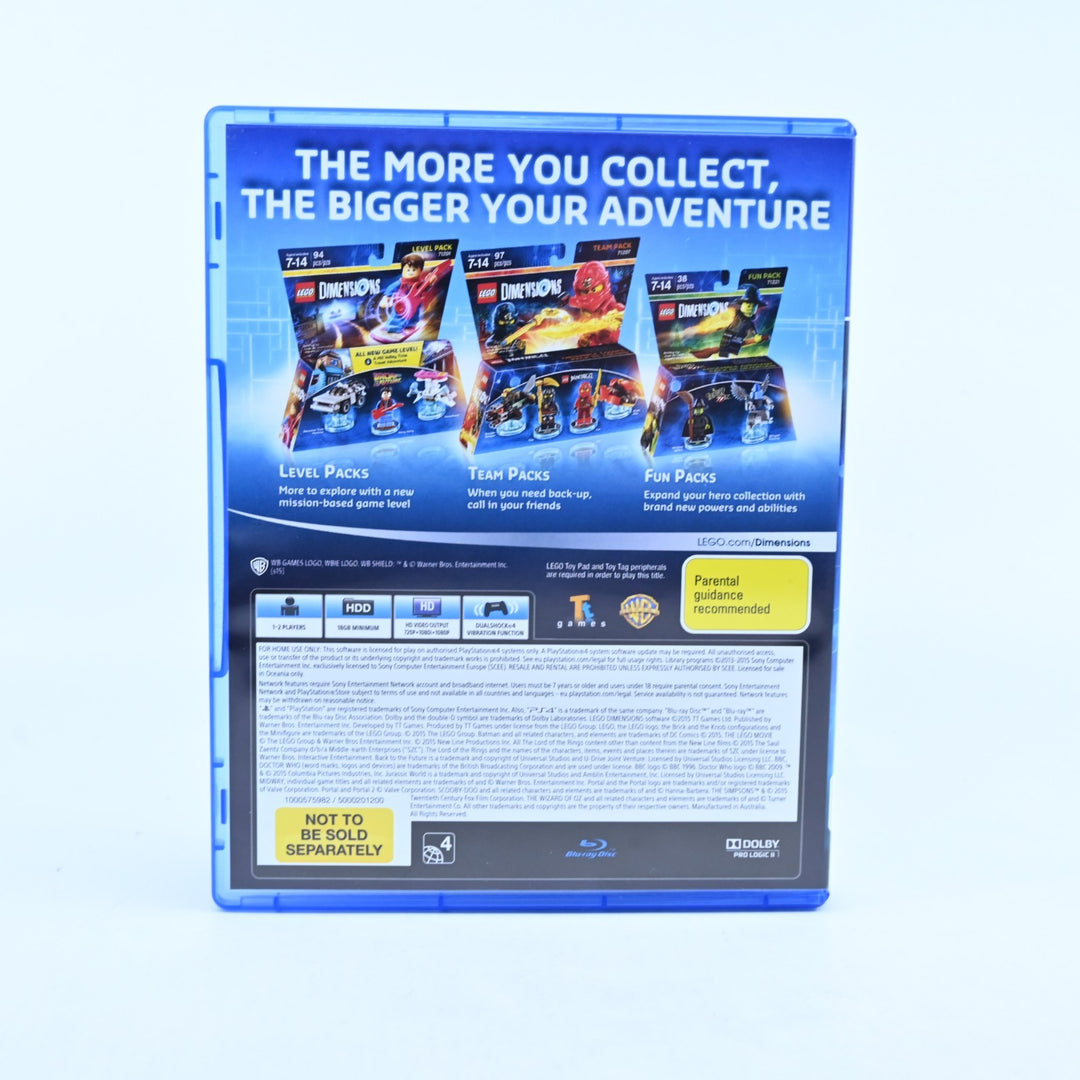 LEGO Dimensions - Sony Playstation 4 / PS4 Game - MINT DISC!