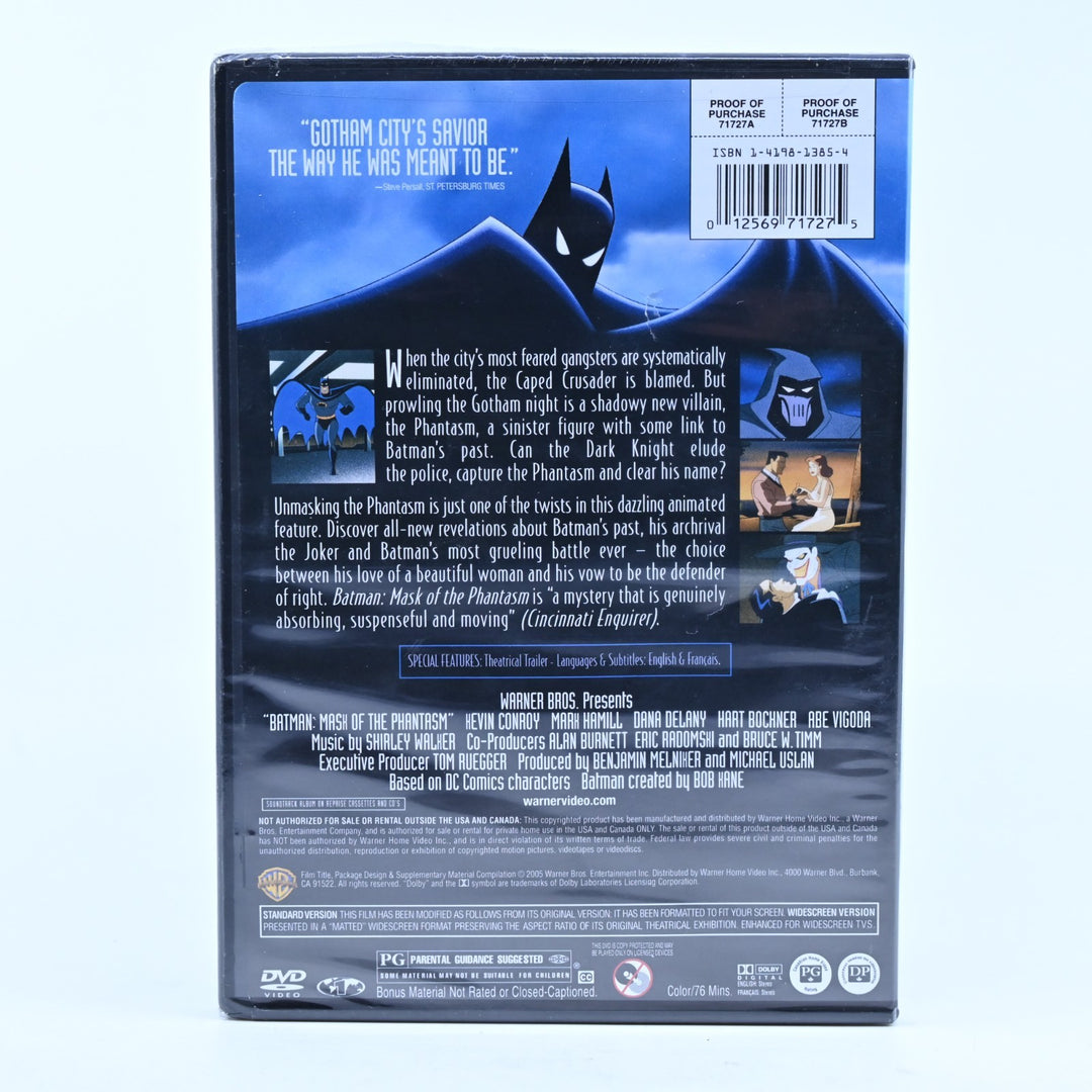 SEALED! Batman: Mask Of The Phantasm - DC - Region 1 - DVD
