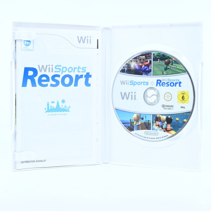 Wii Sports + Wii Sports Resort - Nintendo Wii Game + Manual - PAL - MINT DISC!