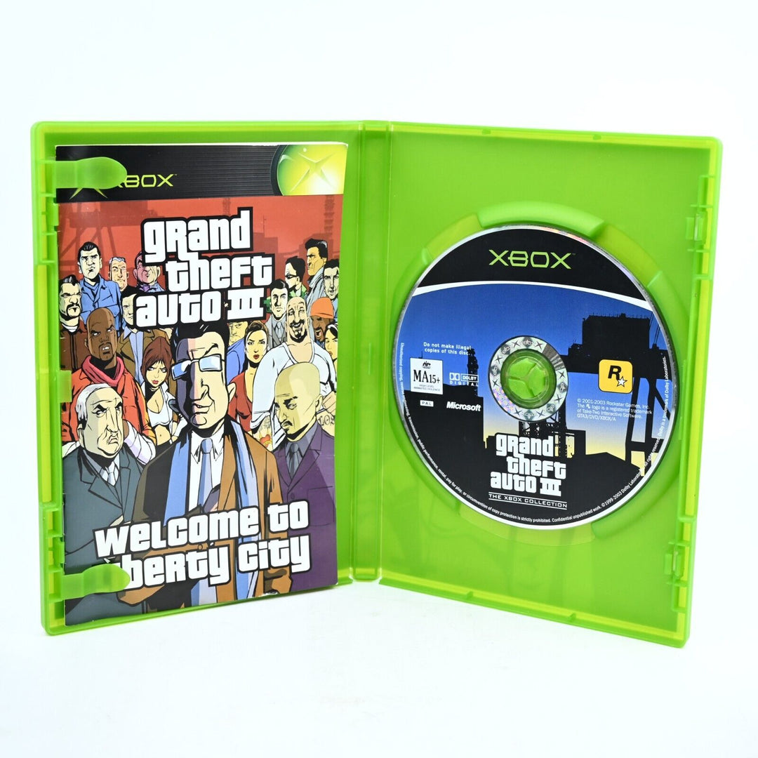 Grand Theft Auto III - Original Xbox Game + Manual - No Map - PAL - MINT DISC!