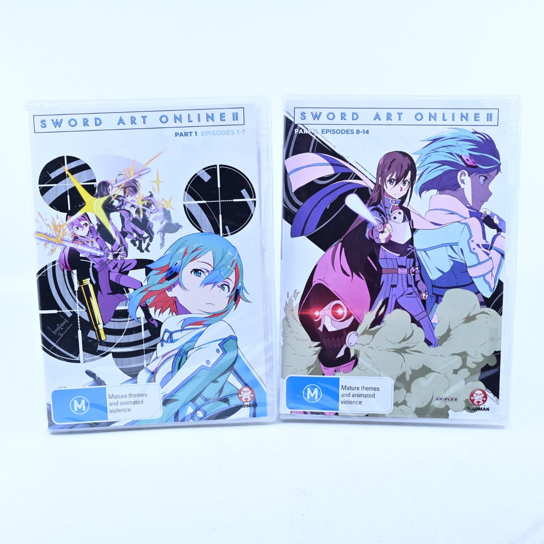 SEALED! Sword Art Online II - Volumes 1 &amp; 2 - Region 4 - Anime DVD