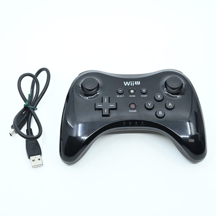 Black Wii U Pro Controller - Nintendo Wii U Accessory - PAL - FREE POST!