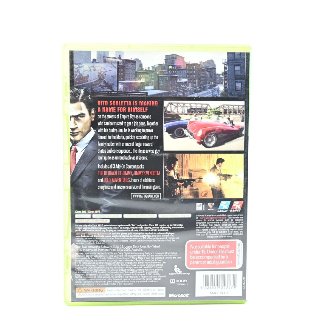 Mafia II - Xbox 360 Game + Manual - PAL - MINT DISC!