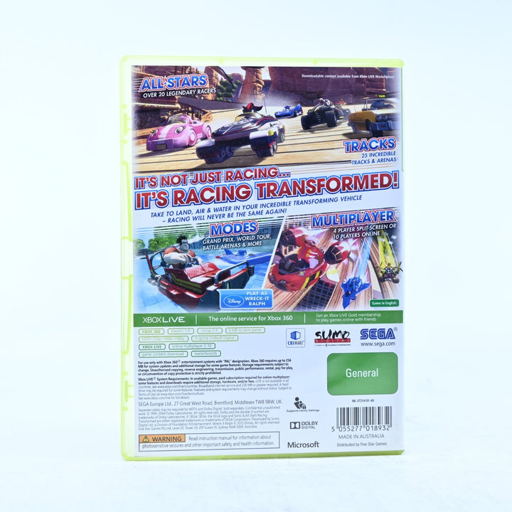 Sonic & All-Stars Racing Transformed - Xbox 360 Game + Manual - PAL
