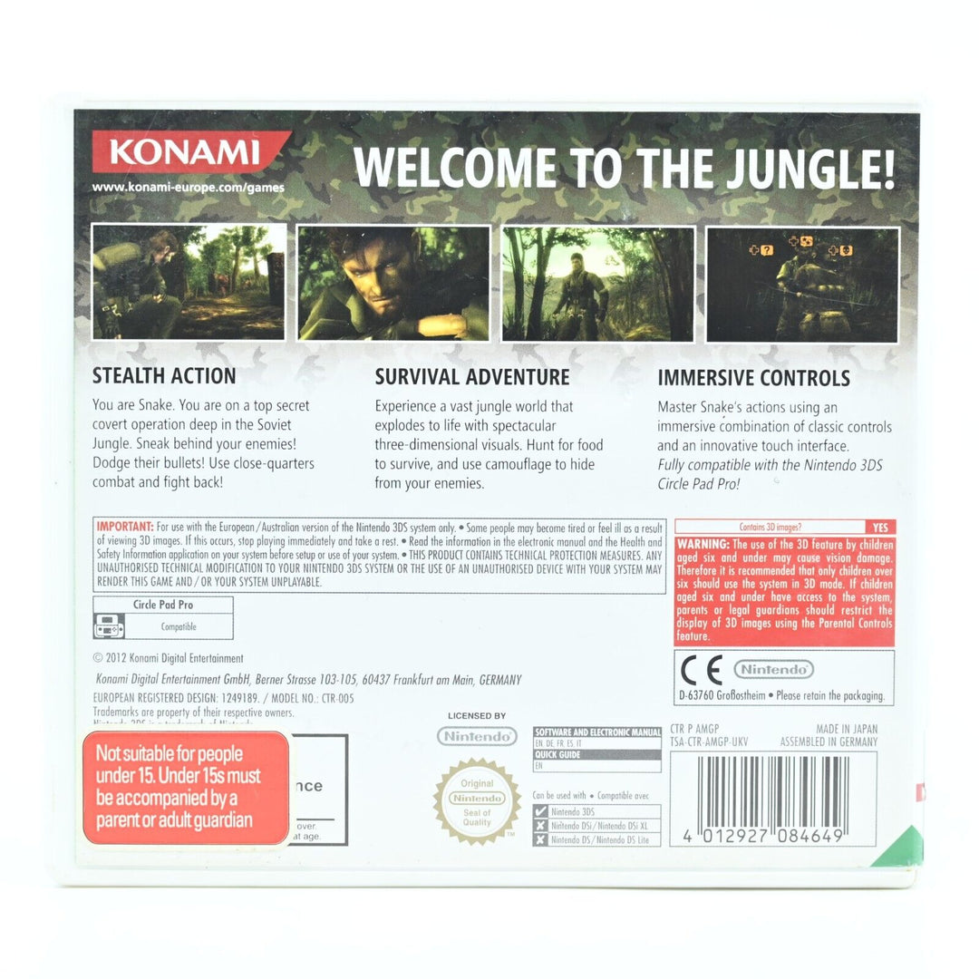 Metal Gear Solid: Snake Eater 3D - Nintendo 3DS Game - PAL - FREE POST!