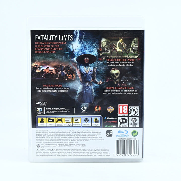 Mortal Kombat - Sony Playstation 3 / PS3 Game + Manual - NEAR MINT DISC!