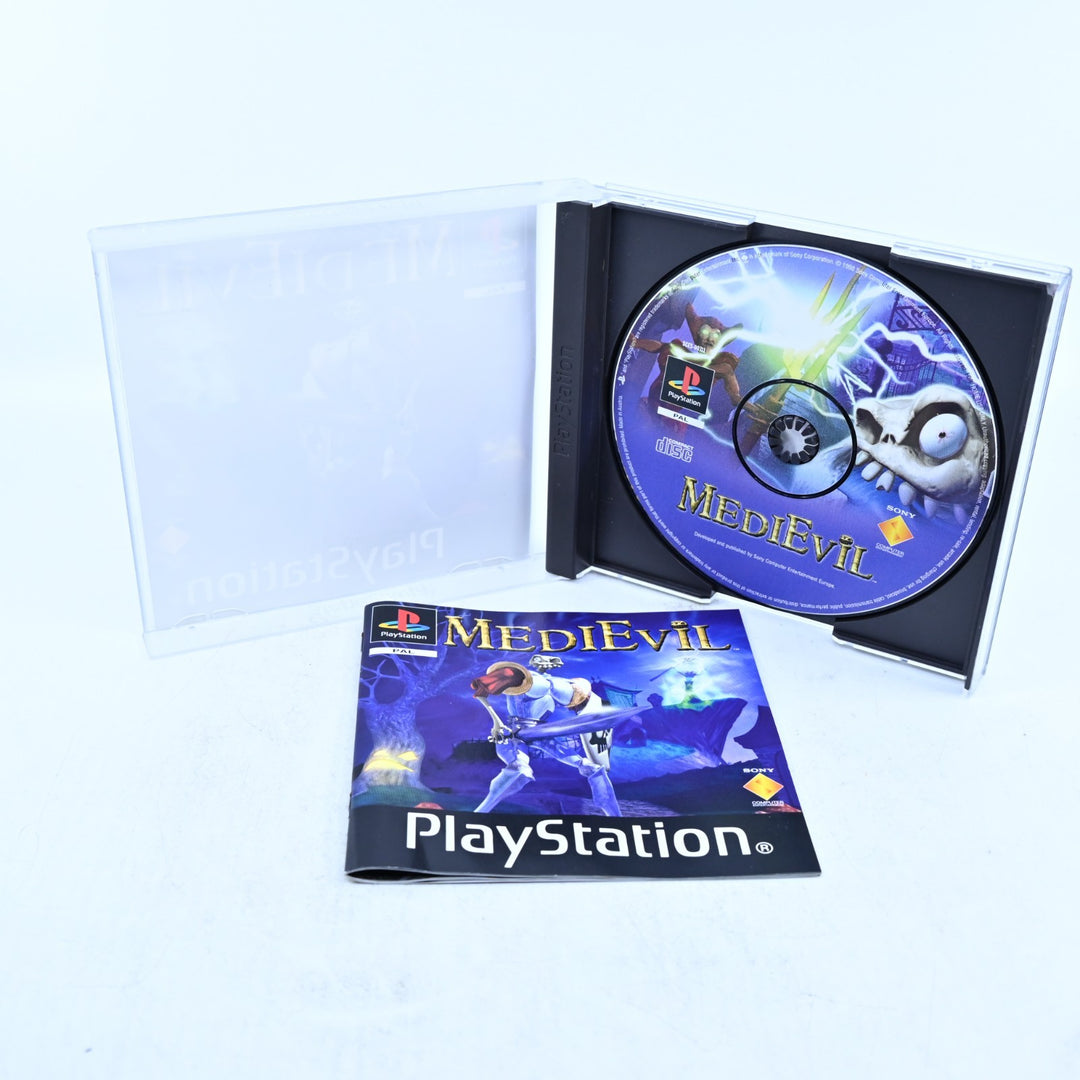 MediEvil - Sony Playstation 1 / PS1 Game + Manual - PAL - MINT DISC!