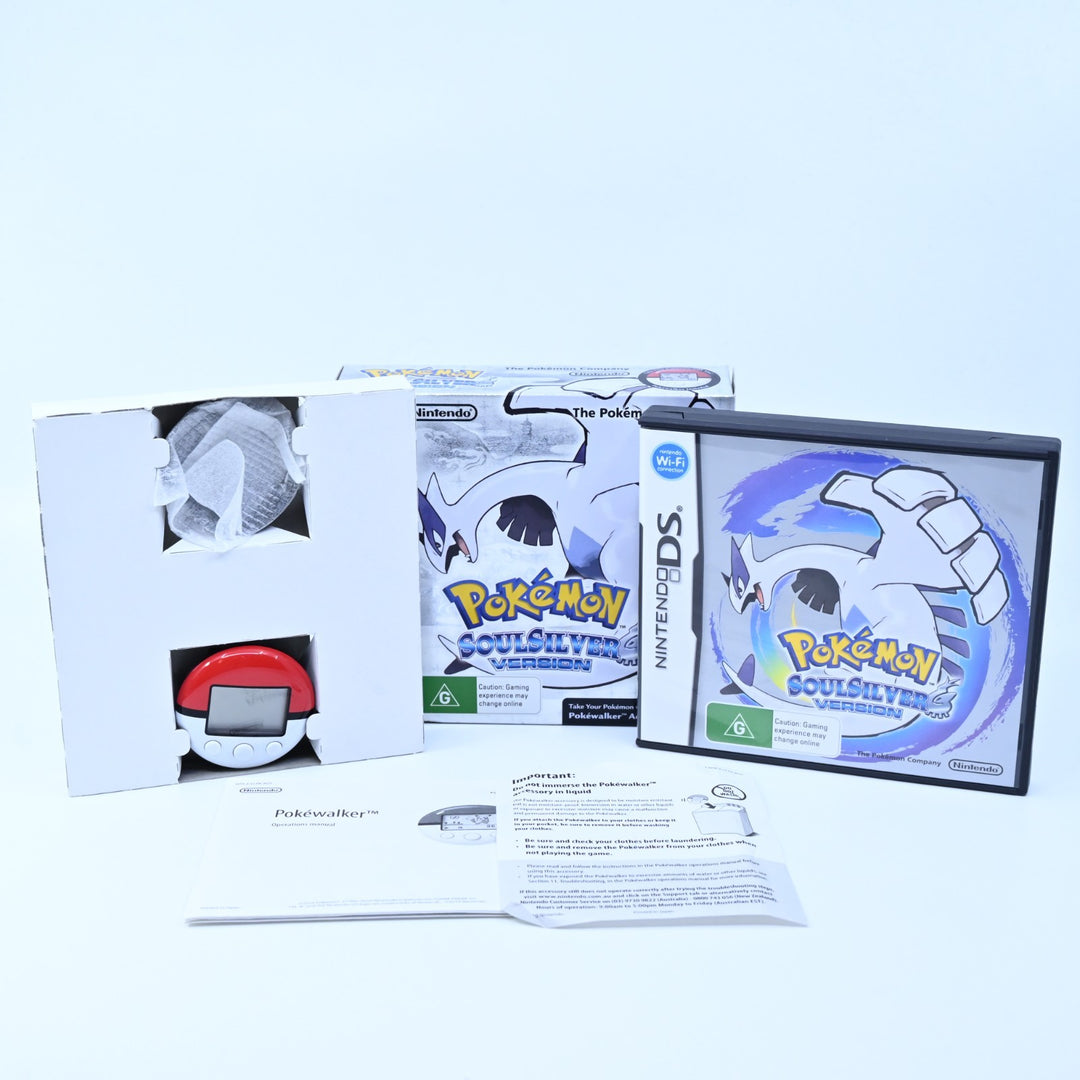 Pokemon Soul Silver Boxed + PokeWalker - Nintendo DS Game - PAL + Manual