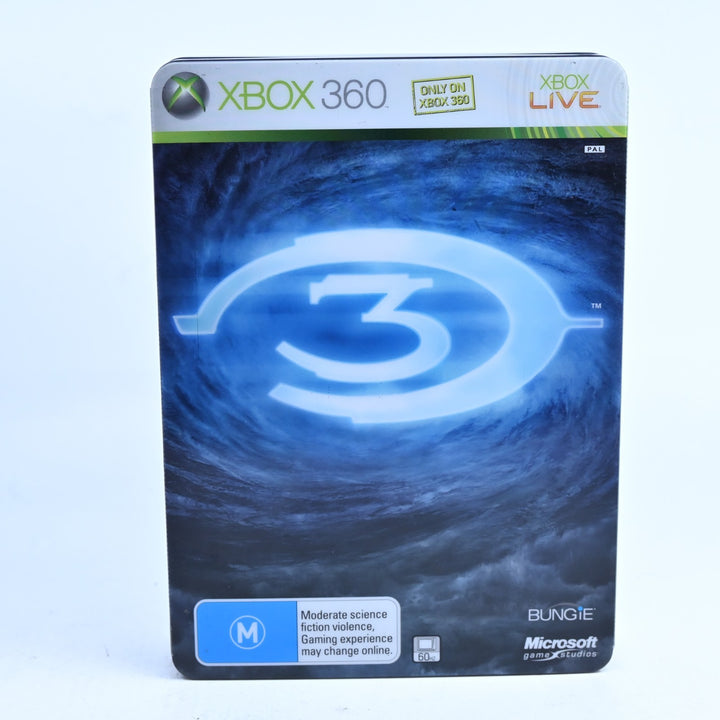 Halo 3 - Limited Edition Steelbook with Slip - Xbox 360 Game + Manual - PAL