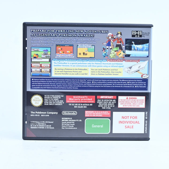 Pokemon SoulSilver - Nintendo DS Game Boxed + PokeWalker + Manual - Soul Silver