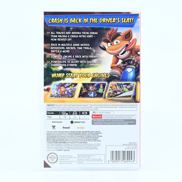 CTR: Crash Team Racing: Nitro Fueled - Nintendo Switch Game - FREE POST!