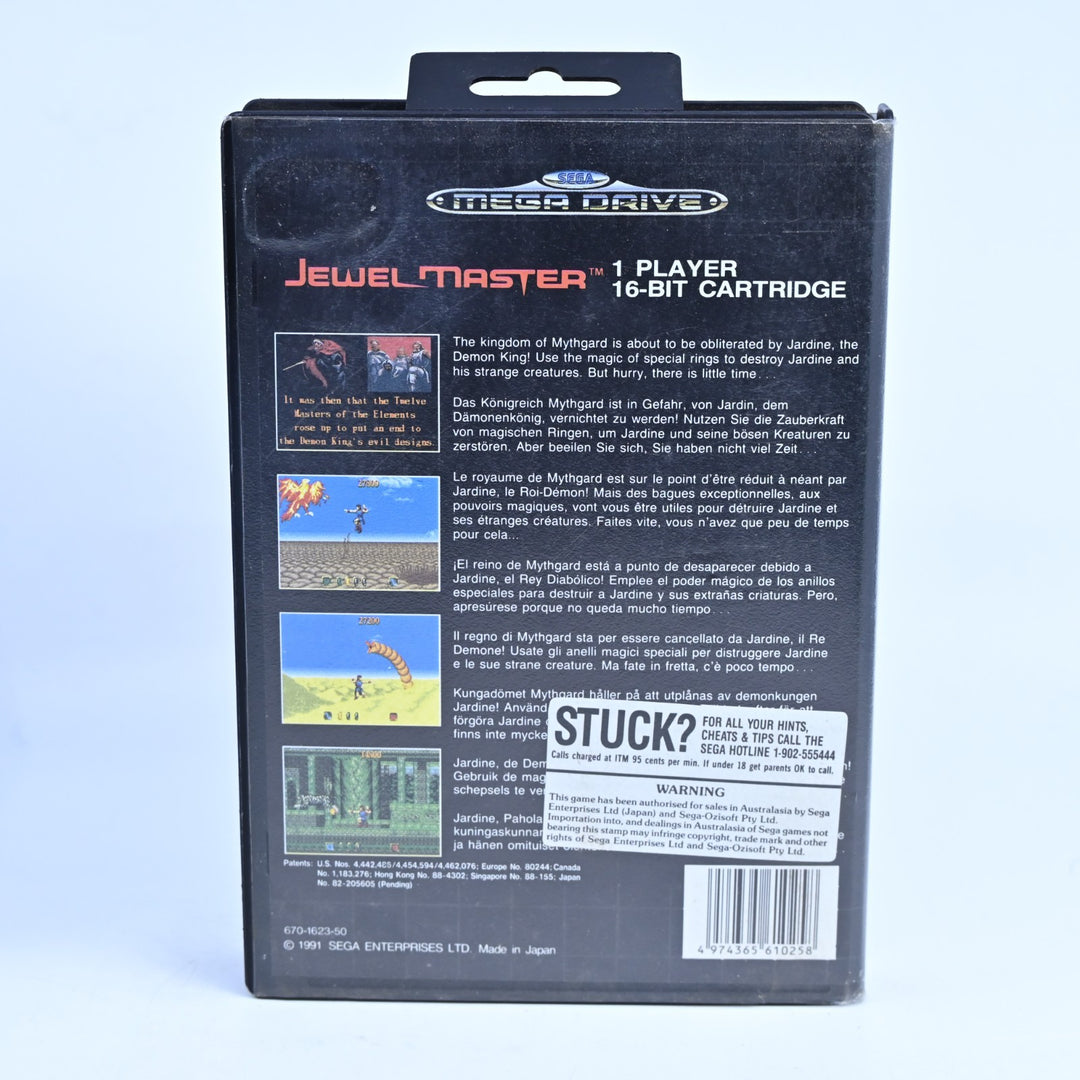 Jewel Master - Sega Mega Drive Game + Manual - PAL - FREE POST!