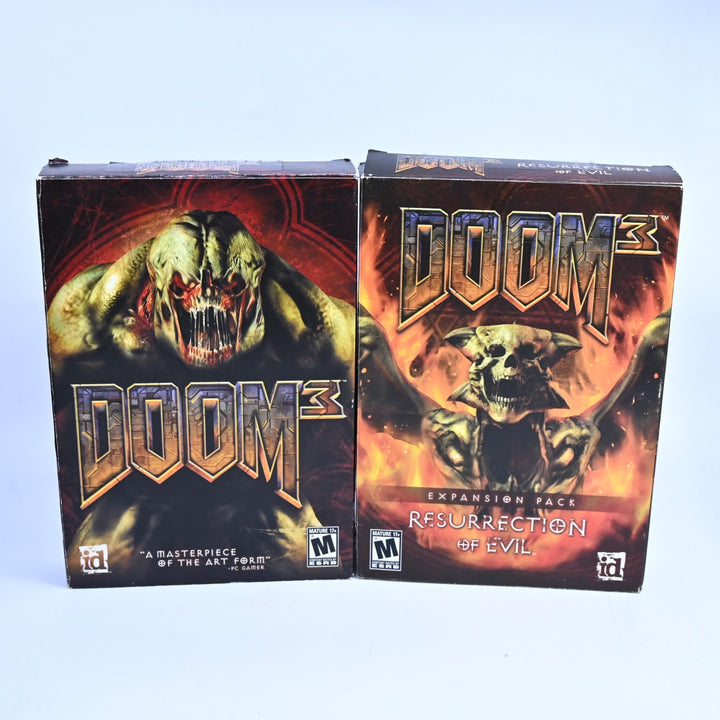 Doom 3 + Resurrection of Evil Expansion Pack - Big Boxes - Id Software - PC Game