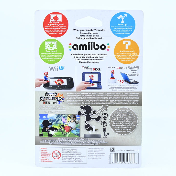 SEALED! Mr. GAME & WATCH Amiibo No. 45 - Super Smash Bros. - Toy