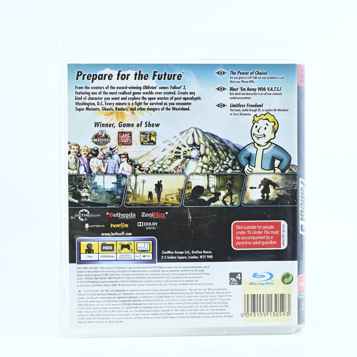 Fallout 3 - Sony Playstation 3 / PS3 Game + Manual - FREE POST!