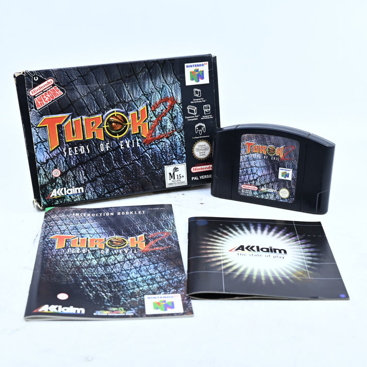Turok 2: Seeds of Evil - N64 / Nintendo 64 Boxed Game - PAL - FREE POST!
