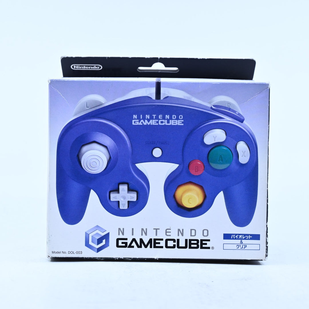Official Indigo Purple / Clear Boxed Gamecube Controller - Gamecube Accessory