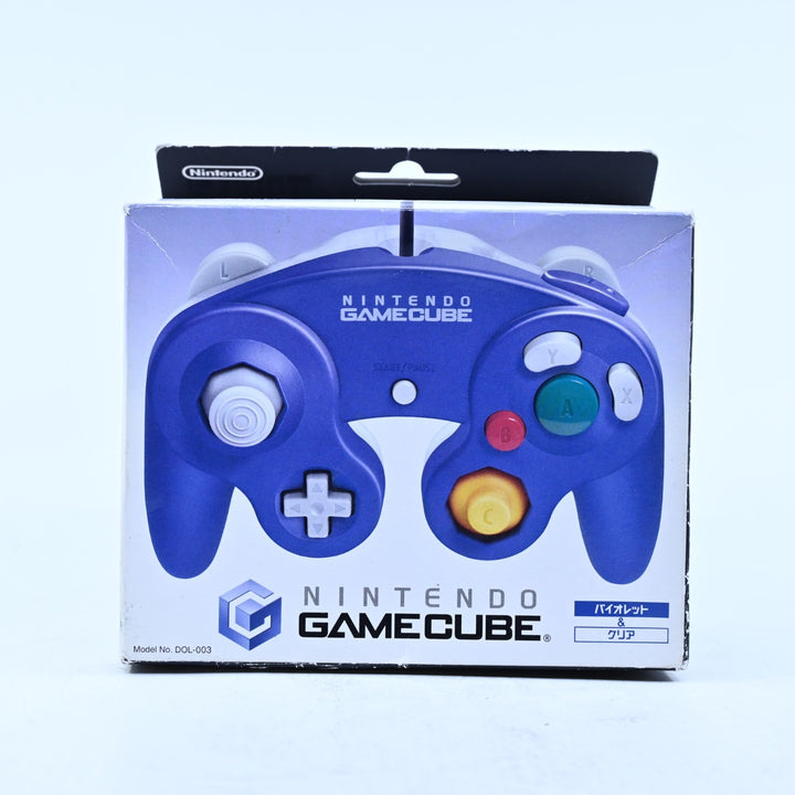 Official Indigo Purple / Clear Boxed Gamecube Controller - Gamecube Accessory