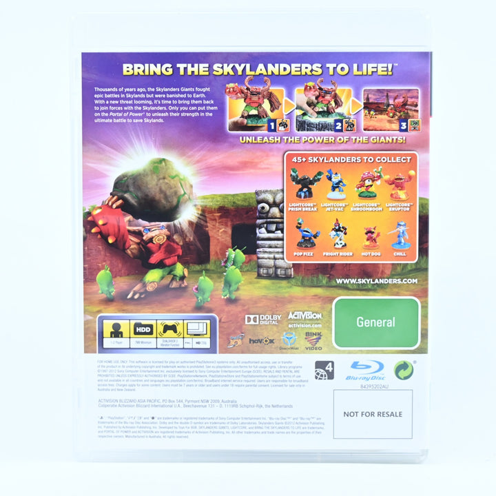 Skylanders Giants - Sony Playstation 3 / PS3 Game - FREE POST
