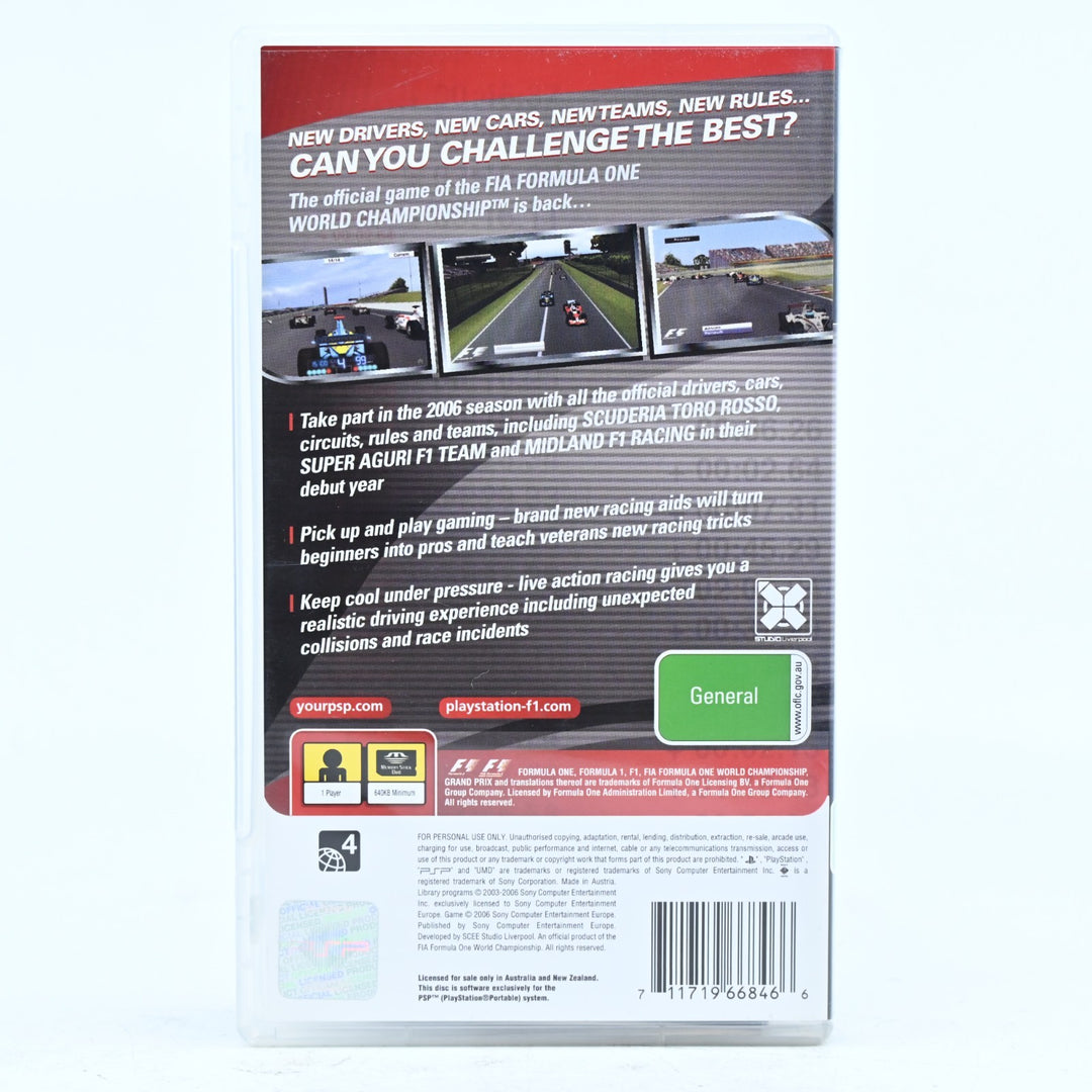 F1 Formula One 06 - Sony PSP Game + Manual - FREE POST!
