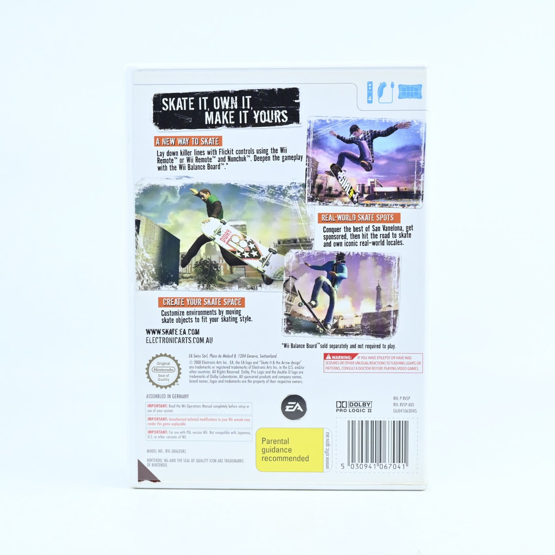 Skate IT - Nintendo Wii Game + Manual - PAL - MINT DISC!