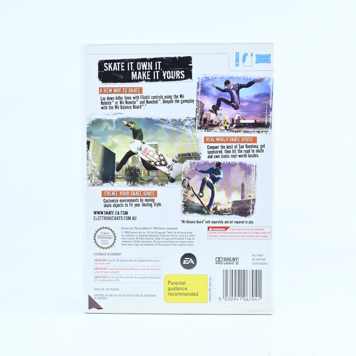 Skate IT - Nintendo Wii Game + Manual - PAL - MINT DISC!