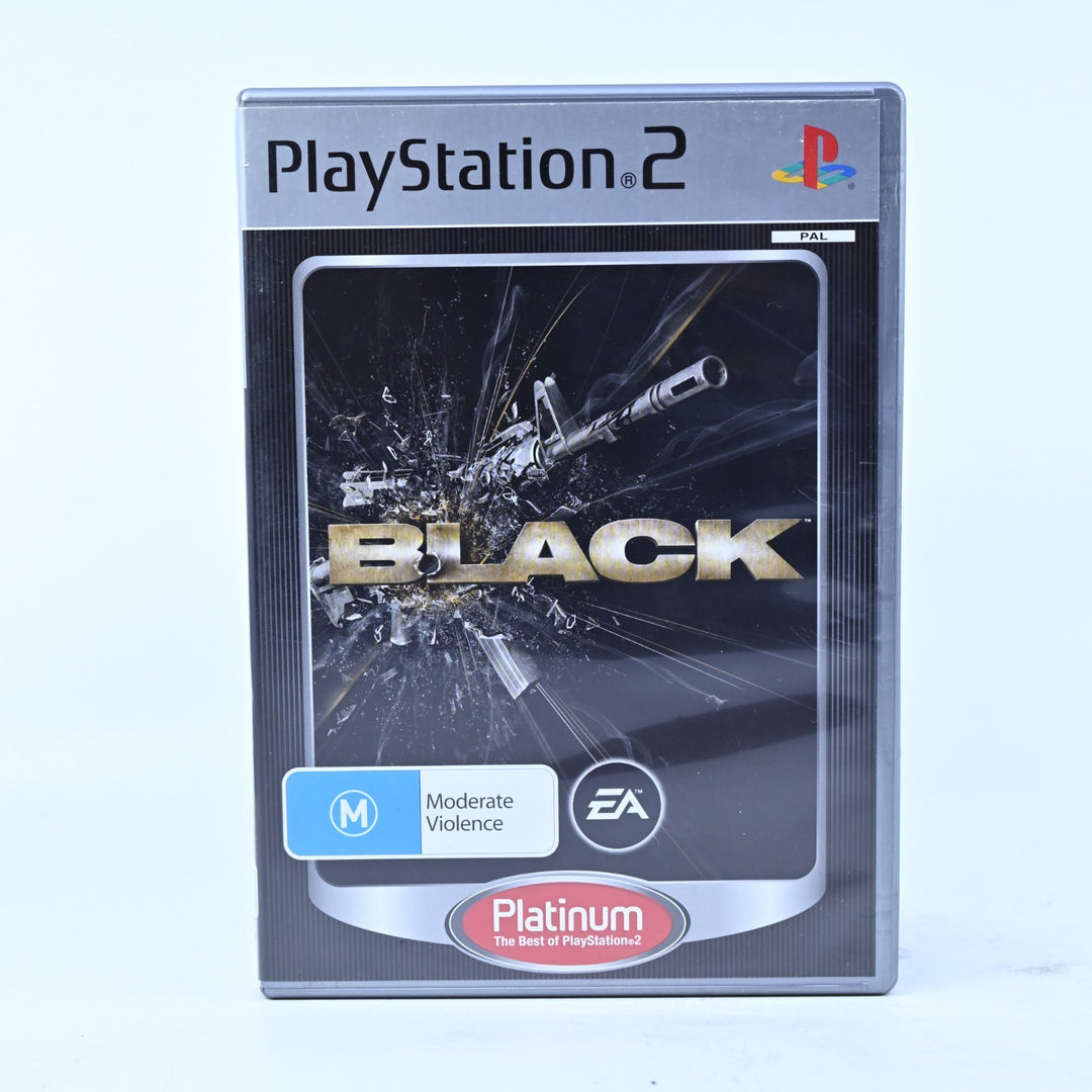 Black - Sony Playstation 2 / PS2 Game + Manual - PAL