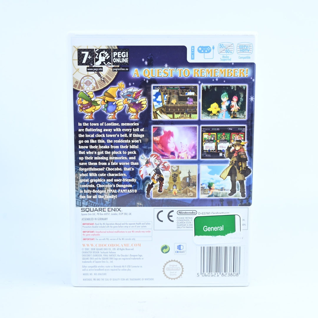 Final Fantasy Fables Chocobo's Dungeon - Nintendo Wii Game + Manual - PAL